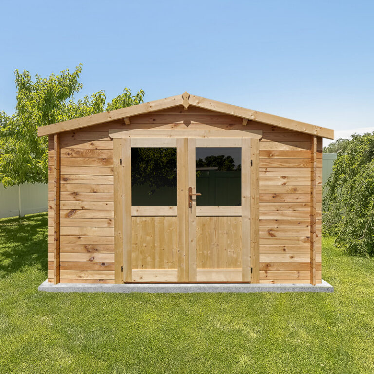Abri de jardin en bois massif 9m² PRIMO - madriers 28mm Gardy Shelter