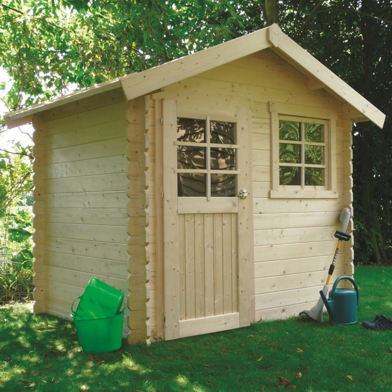 Abri de jardin en bois traité autoclave 28mm Saran porte simple 5,9m² SOLID Abri de jardin en bois traité autoclave 28mm Saran porte simple 5,9m² SOLID
