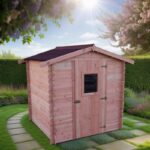 Abri de jardin en Douglas DUBLIN 4,28m² madriers 28mm + couverture Onduline - HABRITA