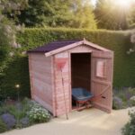 Abri de jardin en Douglas DUBLIN 4,28m² madriers 28mm + couverture Onduline - HABRITA