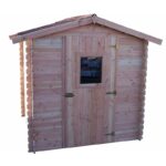 Abri de jardin en Douglas DUBLIN 4,28m² madriers 28mm + couverture Onduline - HABRITA
