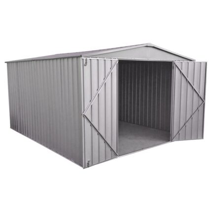 Abri de jardin en métal 10,9m² silver grey Fraser - CERLAND