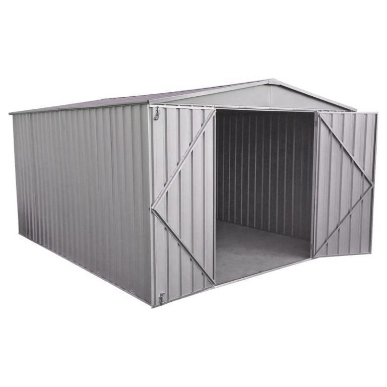 Abri de jardin en métal 10,9m² silver grey Fraser - CERLAND