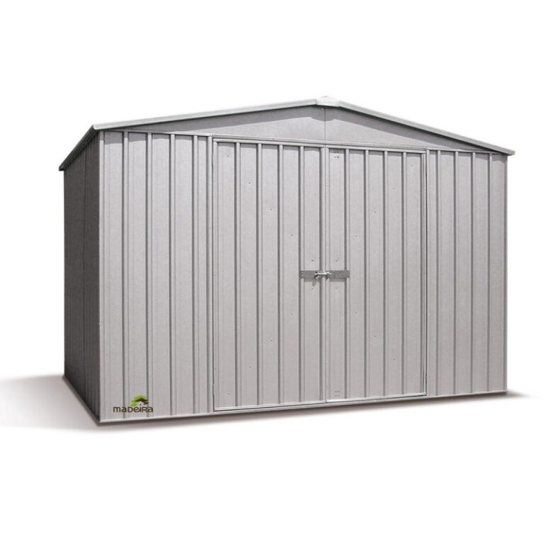 Abri de jardin en métal 6,5m² silver grey Fraser -CERLAND