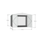 Abri de jardin en métal 6,5m² silver grey Fraser -CERLAND