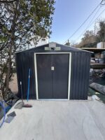 Abri de jardin en métal 8,84m² PLUS anthracite + Kit d'ancrage X-METAL