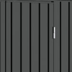 Abri de jardin en métal anthracite 5,22m² + kit d'ancrage + kit de fondation DURAMAX