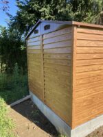 Abri de jardin en métal aspect bois 4,6m² + kit d'ancrage - X-METAL