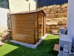 Abri de jardin en métal aspect bois 4,6m² + kit d'ancrage - X-METAL
