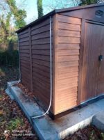 Abri de jardin en métal aspect bois 6,62m² + kit d'ancrage - X-METAL