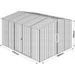 Abri de jardin en métal Colorbond gris ardoise 11,25m² EASYSHED