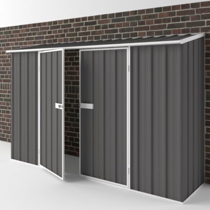 Abri de jardin en métal Colorbond gris Compact 2,25m² EASYSHED
