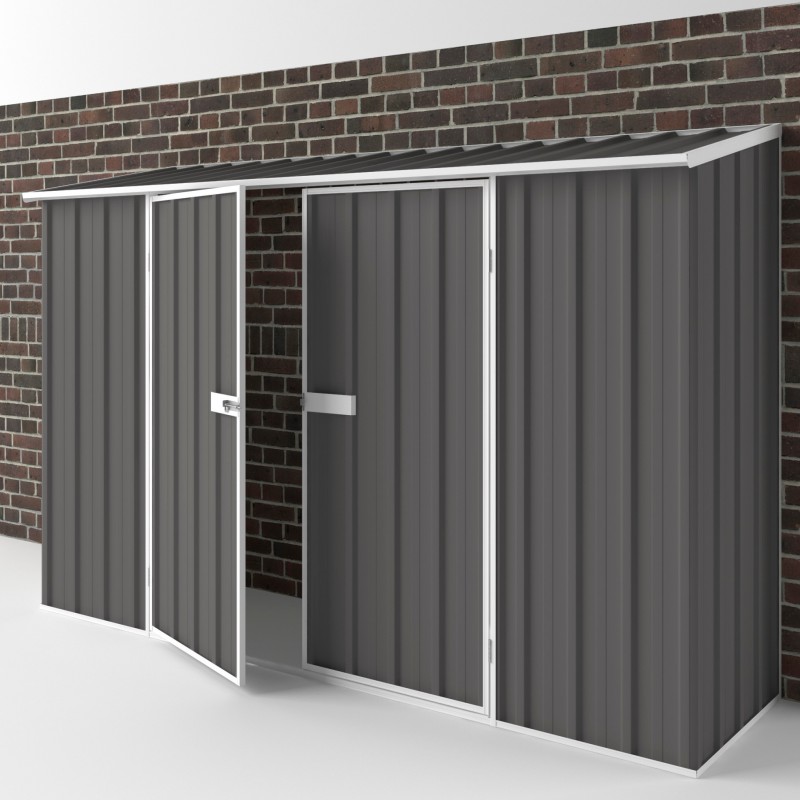 Abri de jardin en métal Colorbond gris Compact 2,25m² EASYSHED Abri de jardin en métal Colorbond gris Compact 2,25m² EASYSHED