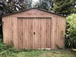Abri de jardin en métal imitation bois 7,80m² - DURAMAX + kit d'ancrage