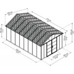 Abri de jardin en polycarbonate 17,2m² sans plancher YUKON - Palram - Canopia