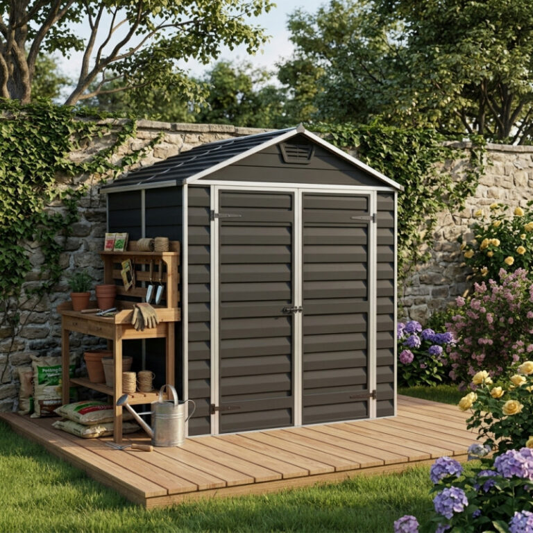 Abri de jardin en polycarbonate 2,65m² Skylight Midnight Grey - Palram - Canopia