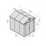 Abri de jardin en polycarbonate 3,97m² Skylight Amber - Palram - Canopia