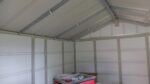 Abri de jardin en PVC 11,2m² DECO blanc et gris vert Grosfillex + kit ancrage offert