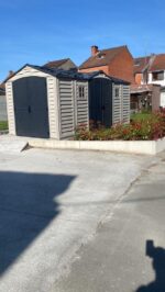Abri de jardin en PVC 11,95m² DarkGrey Apex + kit de fondation DURAMAX