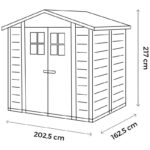 Abri de jardin en PVC 3,98m² avec plancher Evo Tuscany 200 – Garofalo