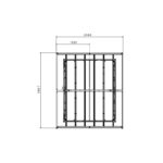 Abri de jardin en PVC 4,9m² DECO gris foncé et blanc Grosfillex + kit ancrage offert