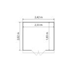 Abri de jardin en PVC 4,9m² DECO gris foncé et blanc Grosfillex + kit ancrage offert