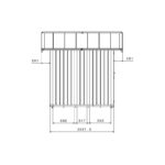 Abri de jardin en PVC 4,9m² UTILITY blanc et gris bleu Grosfillex + kit ancrage offert