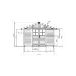 Abri de jardin en PVC 7,5m² DECO blanc et gris vert Grosfillex + kit ancrage offert