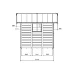 Abri de jardin en PVC 7,5m² DECO blanc et gris vert Grosfillex + kit ancrage offert