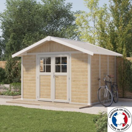 Abri de jardin en PVC 7,5m² DECO Sherwood Grosfillex + kit ancrage offert
