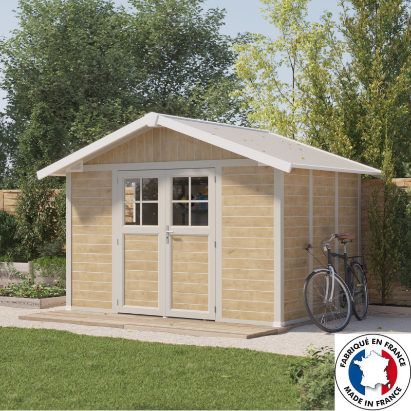 Abri de jardin en PVC 7,5m² DECO Sherwood Grosfillex + kit ancrage offert Abri de jardin en PVC 7,5m² DECO Sherwood Grosfillex + kit ancrage offert