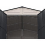 Abri de jardin en PVC 8,05m² DarkGrey Premium + kit de fondation DURAMAX