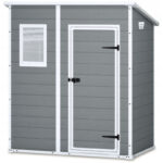 Abri de jardin en résine 2,06m² monopente + plancher gris Keter