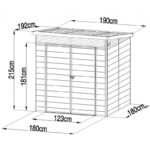 Abri de jardin en résine 3,24m² gris clair toit monopente skylight + plancher - Jobu