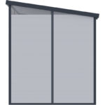 Abri de jardin en résine 3,24m² gris clair toit monopente skylight + plancher - Jobu