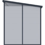 Abri de jardin en résine 4,10m² gris clair toit monopente skylight + plancher - Jobu