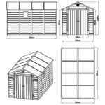 Abri de jardin en résine beige 8,90m² + kit de fondation - JOBU