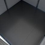 Abri de jardin en résine brossée DICKINS Skylight 6,05m² gris et noir + plancher - JOBU