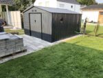 Abri de jardin métal 13m² PLUS anthracite + kit d'ancrage X-METAL