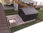 Abri de jardin métal 13m² PLUS anthracite + kit d'ancrage X-METAL