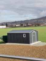 Abri de jardin métal 15,16m² PLUS anthracite + kit d'ancrage X-METAL