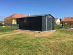 Abri de jardin métal 15,16m² PLUS anthracite + kit d'ancrage X-METAL