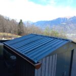 Abri de jardin métal 4,1m² WoodTouch beige + kit d'ancrage X-METAL
