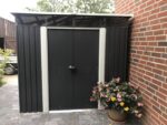 Abri de jardin métal 5,64m² Skylight anthracite + kit d'ancrage X-METAL