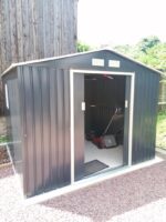 Abri de jardin métal 7,06m² PLUS anthracite + kit d'ancrage X-METAL