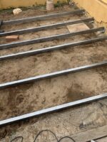 Abri de jardin métal 8,84m² FIRST anthracite + Kit d'ancrage X-METAL