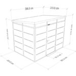 Abri de jardin modulaire isolé 3x2m blanc - plancher inclus - Everbox