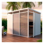 Abri de jardin modulaire isolé 3x2m blanc - plancher inclus - Everbox