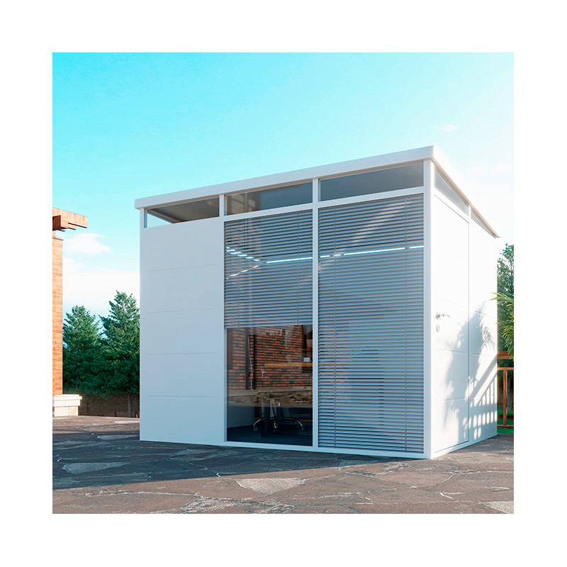 Abri de jardin modulaire isolé 3x2m blanc - plancher inclus - Everbox Abri de jardin modulaire isolé 3x2m blanc - plancher inclus - Everbox