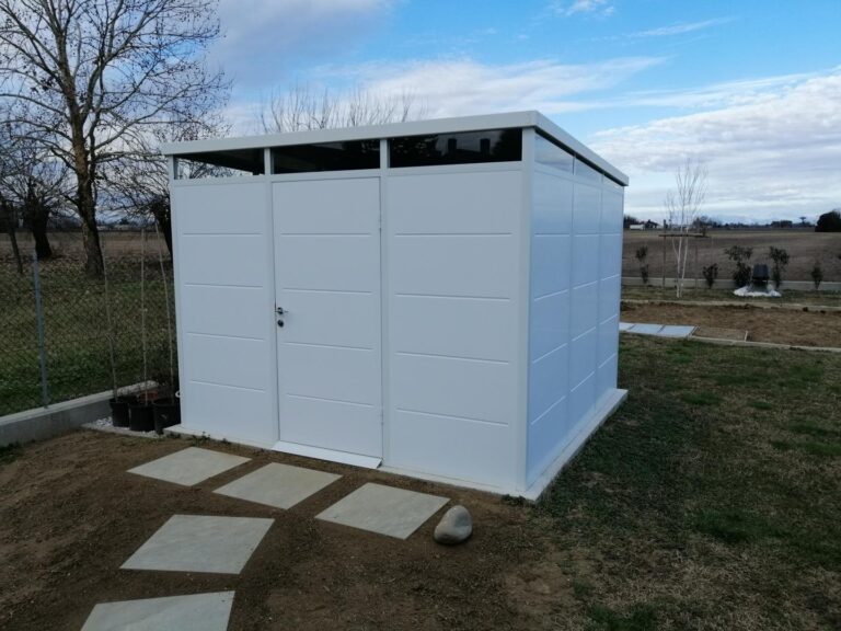 Abri de jardin modulaire isolé 3x3m blanc - plancher inclus - Everbox